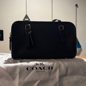 Coach Swing Zip Black Leather Bag NWOT